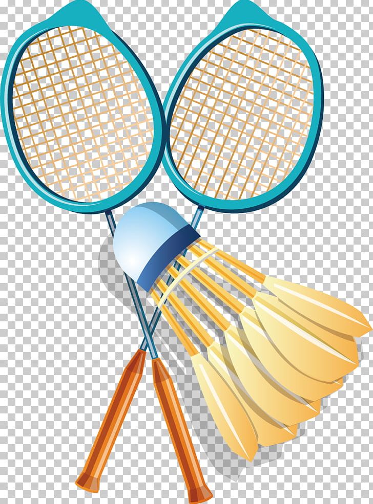 badminton birdie and racket