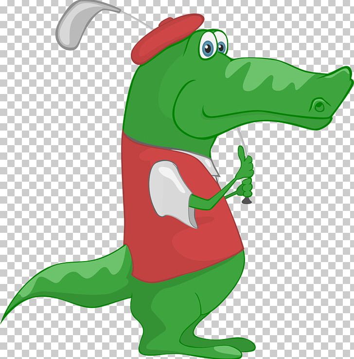 Crocodile Alligator Golf Cartoon PNG, Clipart, Alligator, Amphibian, Cartoon, Crocodile, Drawing Free PNG Download