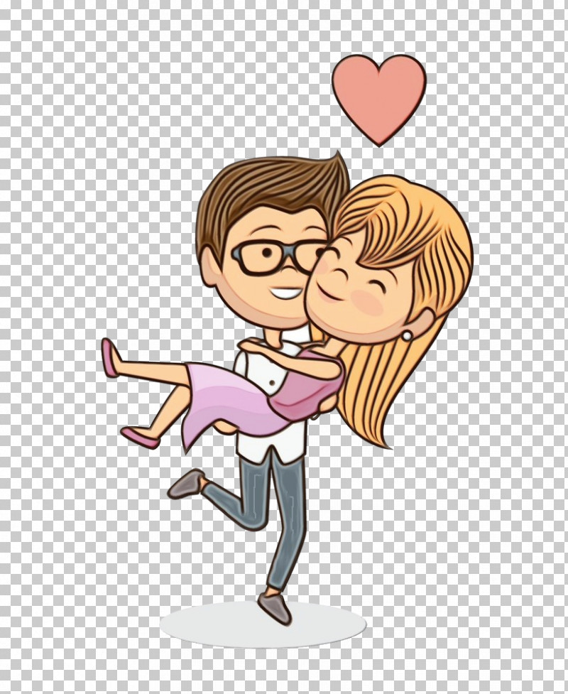 Cartoon Love Male Cheek Interaction PNG, Clipart,  Free PNG Download