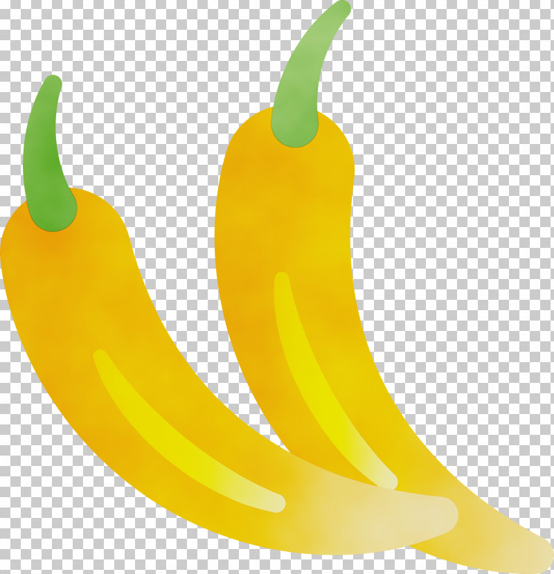 Banana Yellow Pepper Bell Pepper Chili Pepper Yellow PNG, Clipart, Banana, Bell Pepper, Chili Pepper, Meter, Paint Free PNG Download