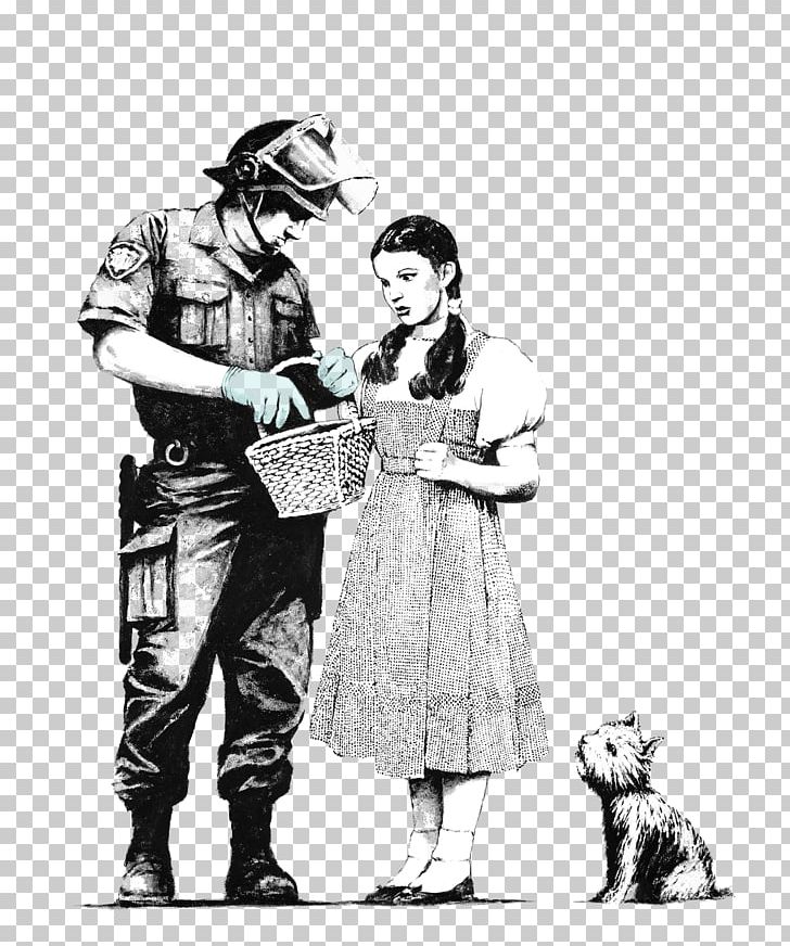 Dorothy Gale Toto Artist Graffiti Bristol PNG, Clipart, Art, Artist, Banksy, Black And White, Canvas Free PNG Download