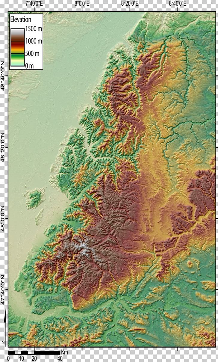 Topography Digital Elevation Model February 27 Black Forest Map PNG, Clipart, Atlas, Biome, Black Forest, Digital Elevation Model, Ecoregion Free PNG Download