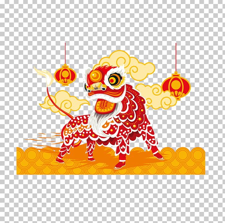 Chinese New Year Lion Dance PNG, Clipart, Above Vector, Animals, Art, Auspicious, Cartoon Free PNG Download