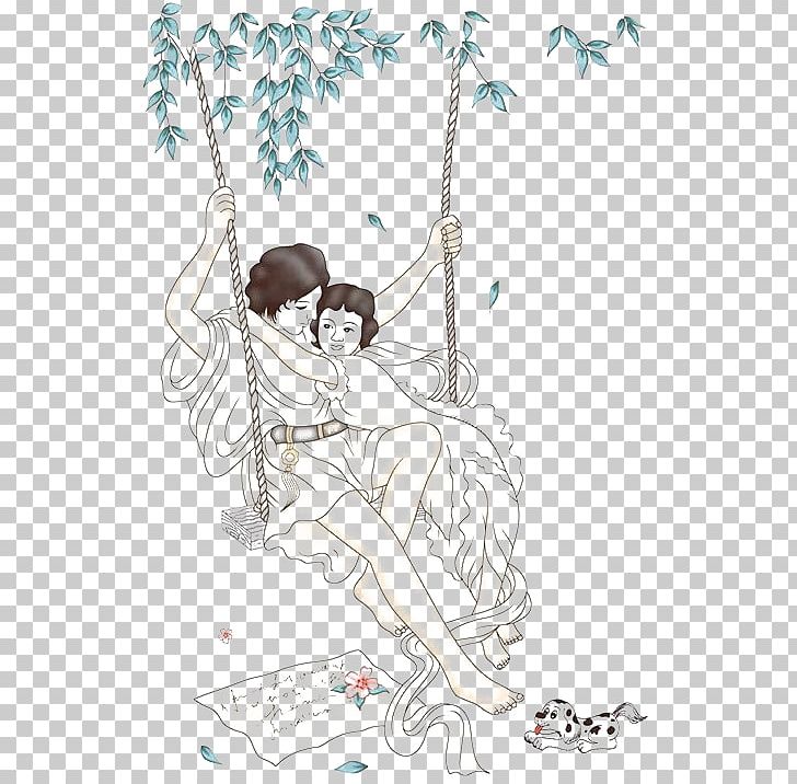 Couple Swing Illustration PNG, Clipart, Art, Cartoon, Cartoon Couple, Chat, Couple Free PNG Download