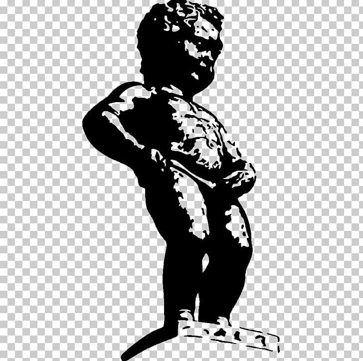 Manneken Pis Sculpture Statue Landmark PNG, Clipart, Art, Belgium, Black, Black And White, Brussels Free PNG Download