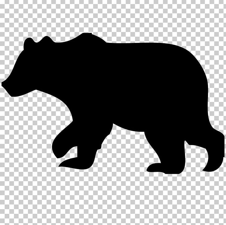 American Black Bear Silhouette PNG, Clipart, American Black Bear, Animals, Bear, Black, Black And White Free PNG Download