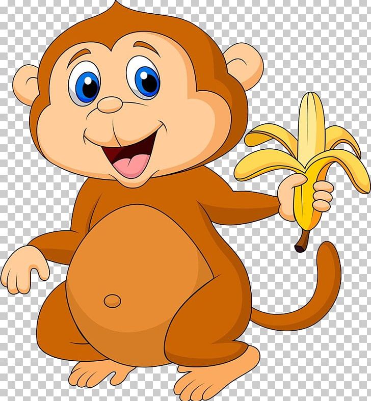 Eating Monkey Illustration PNG, Clipart, Banana Chips, Banana Leaves, Big Cats, Carnivoran, Cartoon Free PNG Download