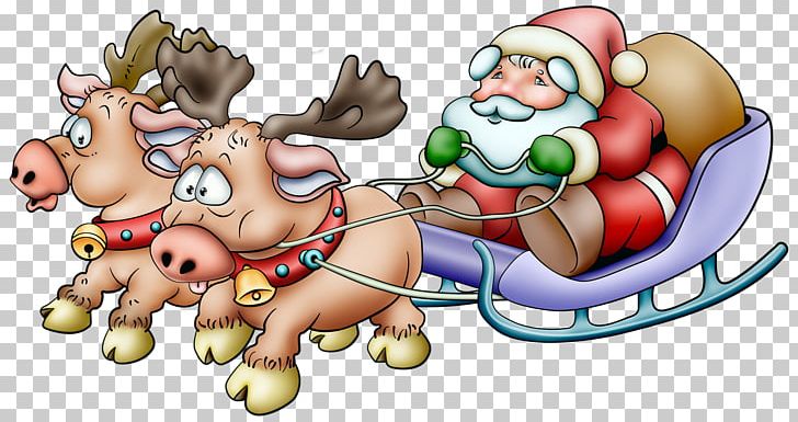 Ded Moroz Santa Claus Snegurochka New Year Reindeer PNG, Clipart, Art, Cartoon, Christmas Ornament, Ded Moroz, Deer Free PNG Download