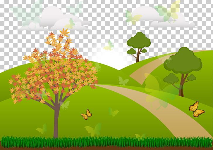 Landscape Drawing Theatrical Scenery Cartoon PNG, Clipart, Animation, Autumn, Background Green, Biome, Computer Wallpaper Free PNG Download