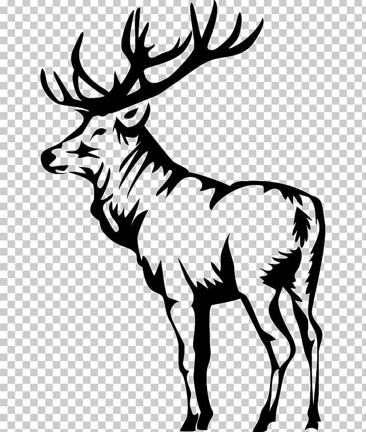 Elk Deer PNG, Clipart, Animals, Antler, Black And White, Clip Art, Deer Free PNG Download