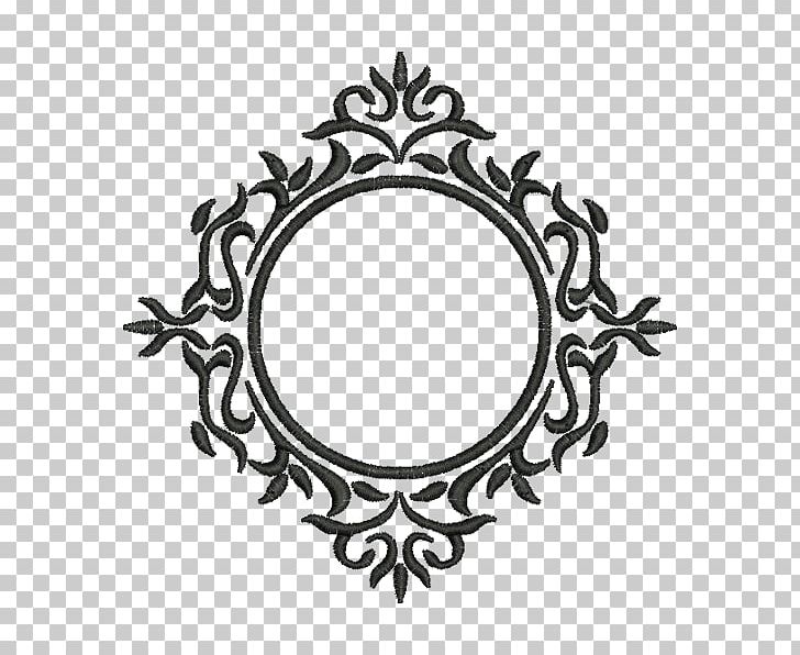 Machine Embroidery Frames Monogram Pattern PNG, Clipart, Black And White, Circle, Embroidery, Flower, Janome Free PNG Download