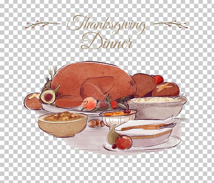Turkey Wedding Invitation Thanksgiving Dinner Watercolor Painting PNG, Clipart, Chicken, Christmas, Christmas Dinner, Cuisine, Dish Free PNG Download