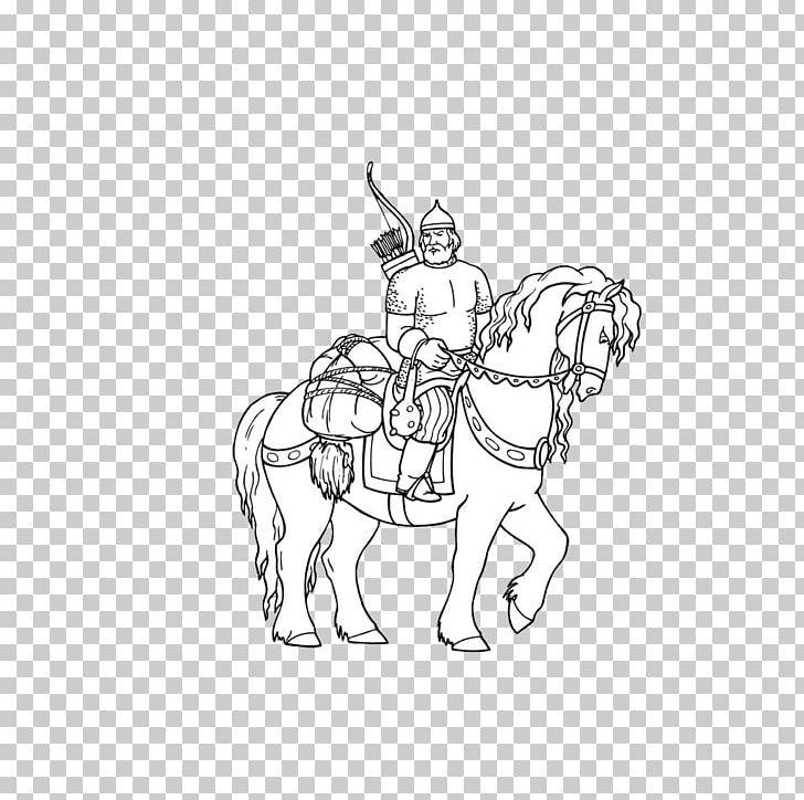 Ilya Muromets Horse Nightingale The Robber Alyosha Popovich Coloring Book PNG, Clipart, Art, Child, Cowboy, Fictional Character, Horse Tack Free PNG Download