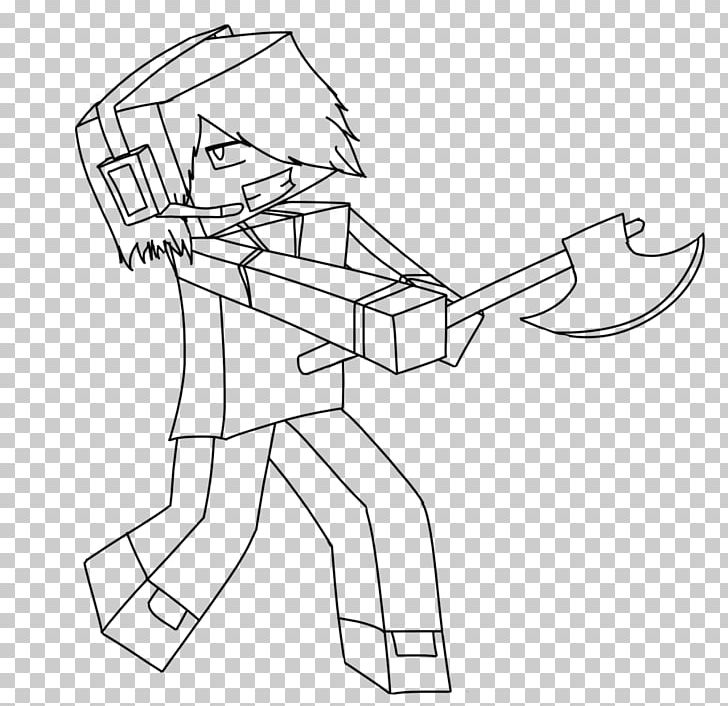 Minecraft Roblox Coloring Book Minecart Child PNG, Clipart, Angle, Arm, Artwork, Black, Black And White Free PNG Download