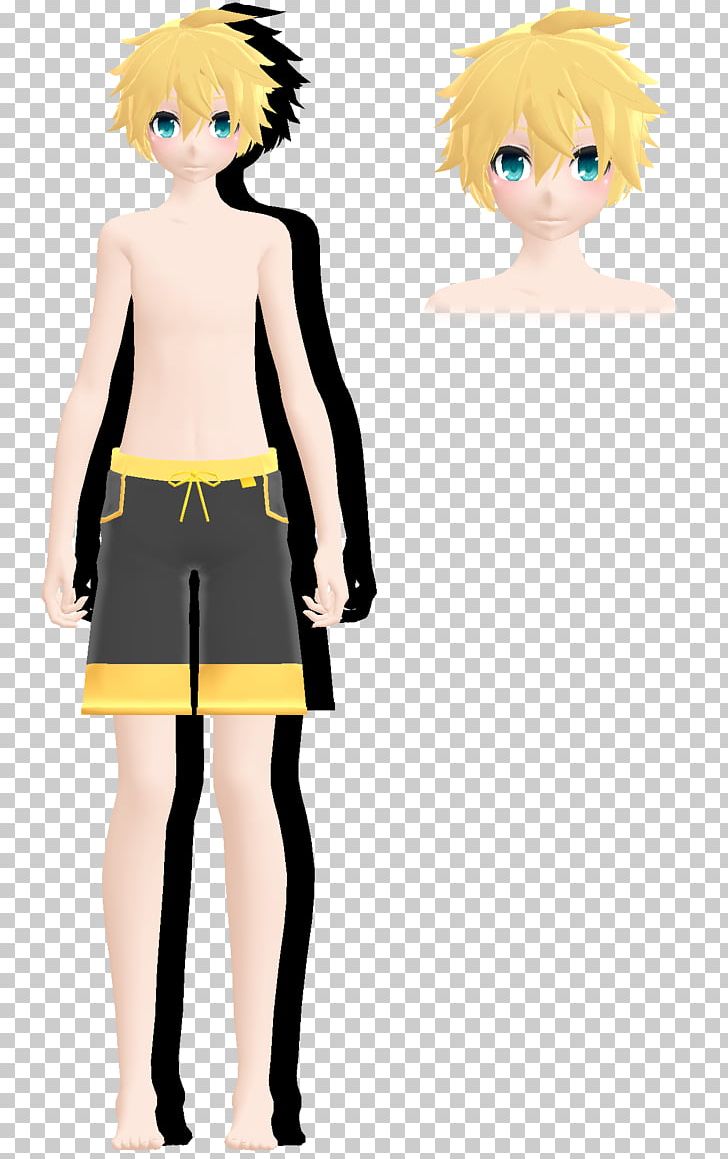 MikuMikuDance Kagamine Rin/Len Crypton Future Media Hatsune Miku PNG, Clipart, 720p, Anime, Beach Boy, Black Hair, Brown Hair Free PNG Download