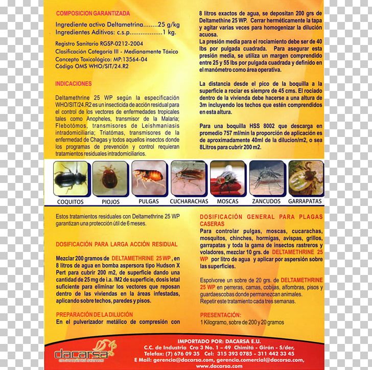 Deltamethrin Insecticide Leishmaniasis Pyrethroid Tríptic PNG, Clipart, Active Ingredient, Advertising, Chagas Disease, Dacarsa Sl, Deltamethrin Free PNG Download