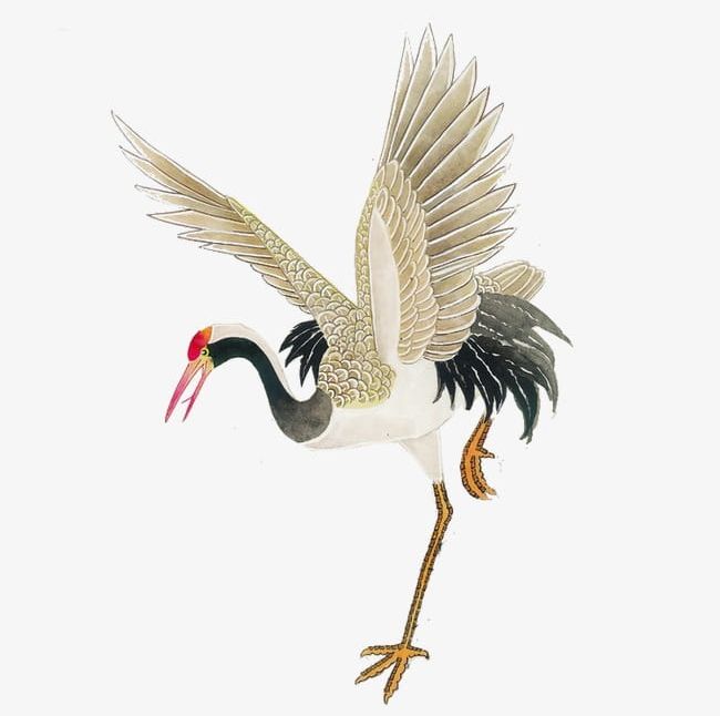 Painting Red-crowned Crane PNG, Clipart, Animal, Animal Wing, Beak, Bird, Crane Free PNG Download
