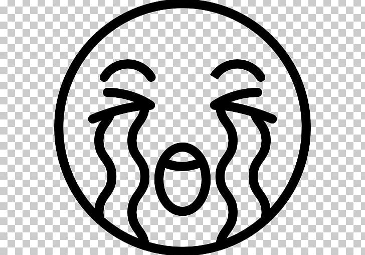 Face With Tears Of Joy Emoji Crying Emoticon Smiley PNG, Clipart, Black, Black And White, Circle, Computer Icons, Crying Free PNG Download