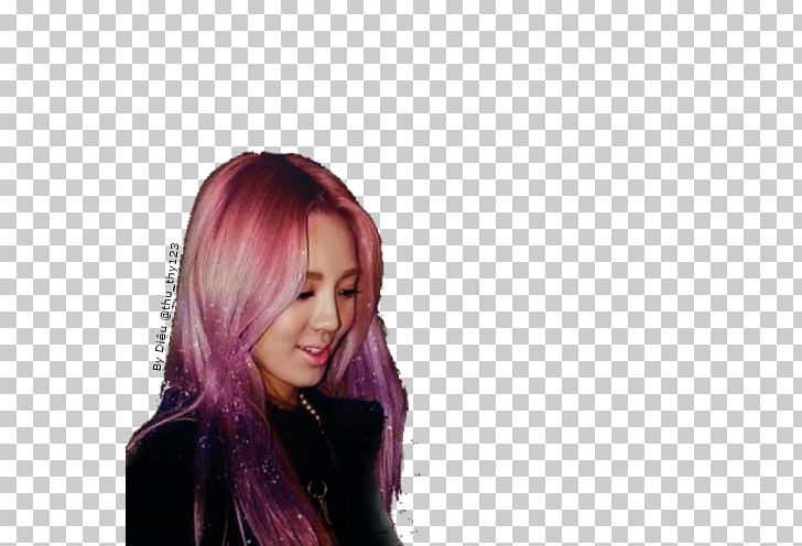 Hyoyeon Black Hair Hair Coloring Purple Ombré PNG, Clipart, Art, Bangs, Black Hair, Brown Hair, Forehead Free PNG Download