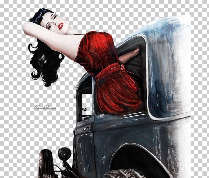 Rockabilly Pin-up Girl Digital Art PNG, Clipart, Art, Automotive Design, Car, Digital Art, Digital Painting Free PNG Download