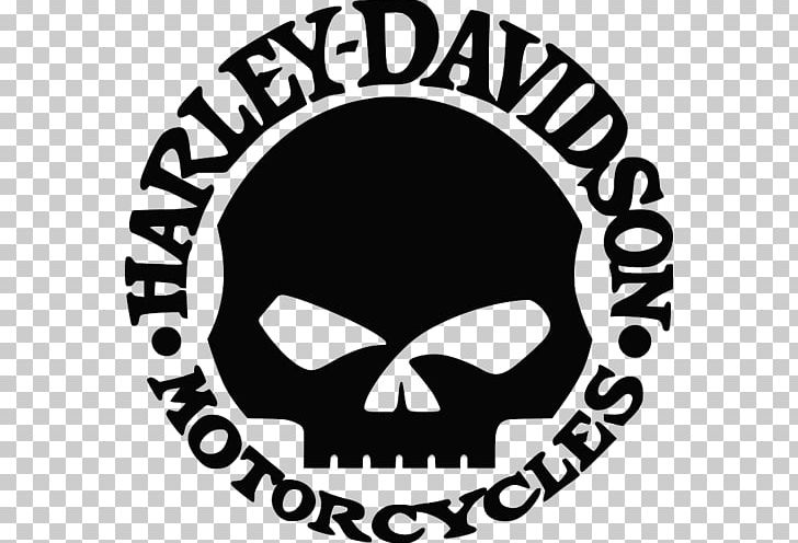 Harley-Davidson Motorcycle Logo Sticker PNG, Clipart, Area, Arthur Davidson, Black, Black And White, Bone Free PNG Download