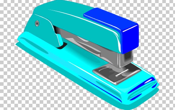 Stapler Office PNG, Clipart, Aqua, Blue, Clip Art, Hardware, Office Free PNG Download