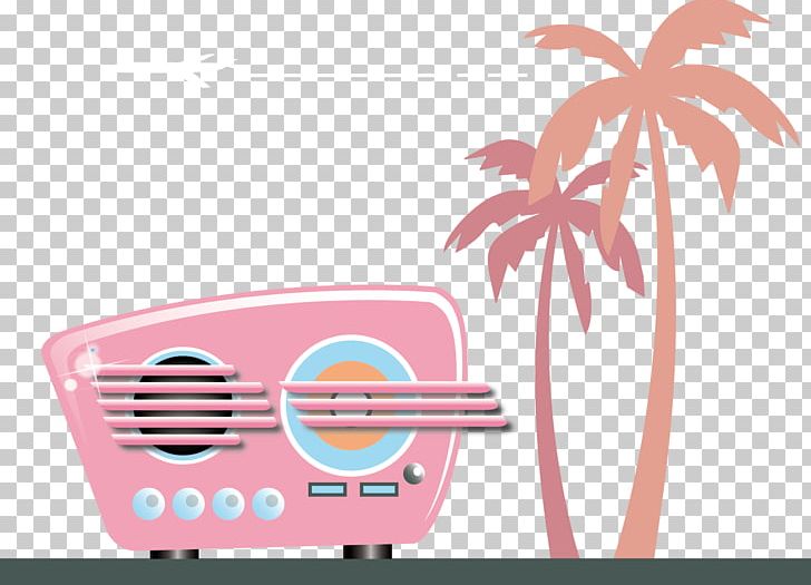 Antique Radio Retro Style Illustration PNG, Clipart, Area, Brand, Coconut Tree, Electronics, Graphic Design Free PNG Download