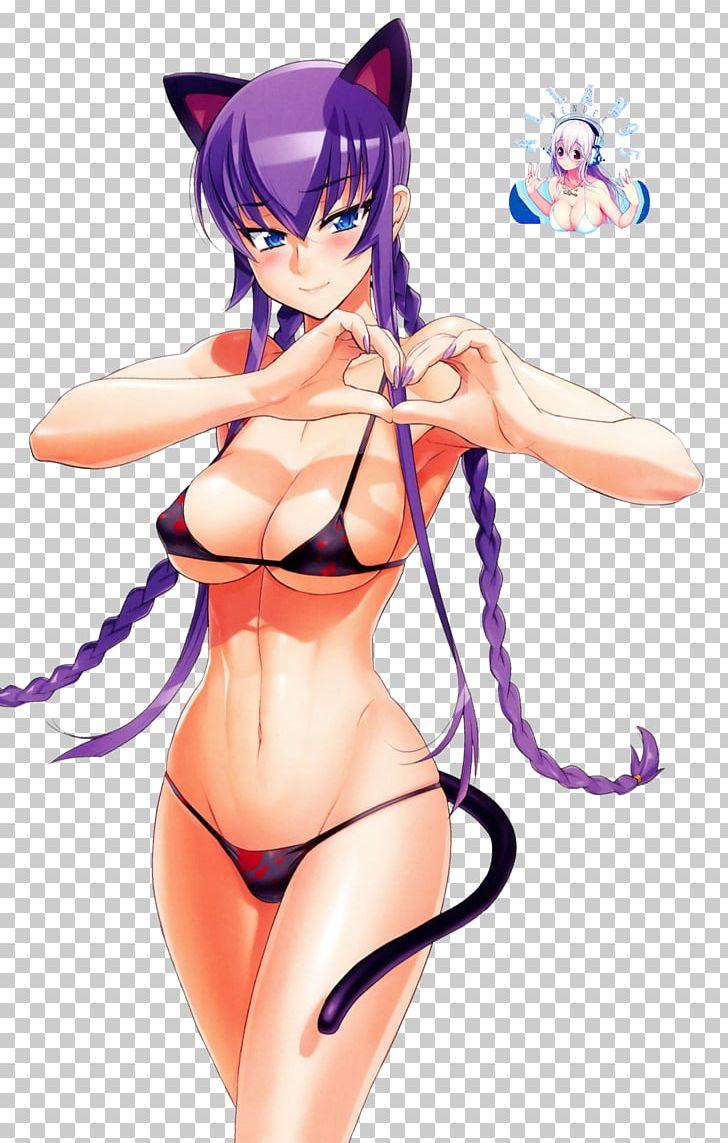 Anime Highschool Of The Dead Mangaka Art School PNG, Clipart, Art, Black Hair, Brassiere, Breast, Brown Hair Free PNG Download