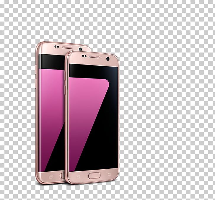 Samsung GALAXY S7 Edge Smartphone Feature Phone Pink Gold PNG, Clipart, Color, Electronic Device, Electronics, Gadget, Gold Free PNG Download