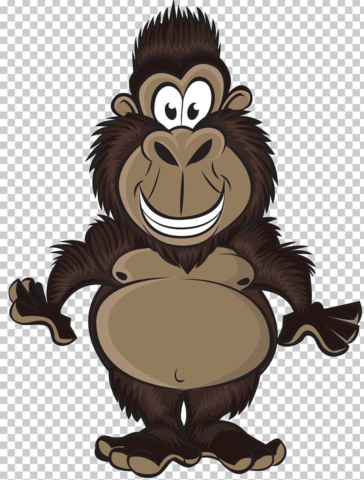 Western Gorilla Baby Jungle Animals Cartoon PNG, Clipart, Animal, Baby Jungle Animals, Bear, Carnivoran, Chimpanzee Free PNG Download