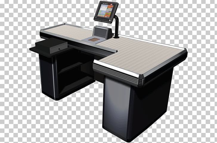 Table Desk Cashier Supermarket Office Supplies PNG, Clipart, Angle, Cash, Cashier, Cheque, Computer Monitor Accessory Free PNG Download