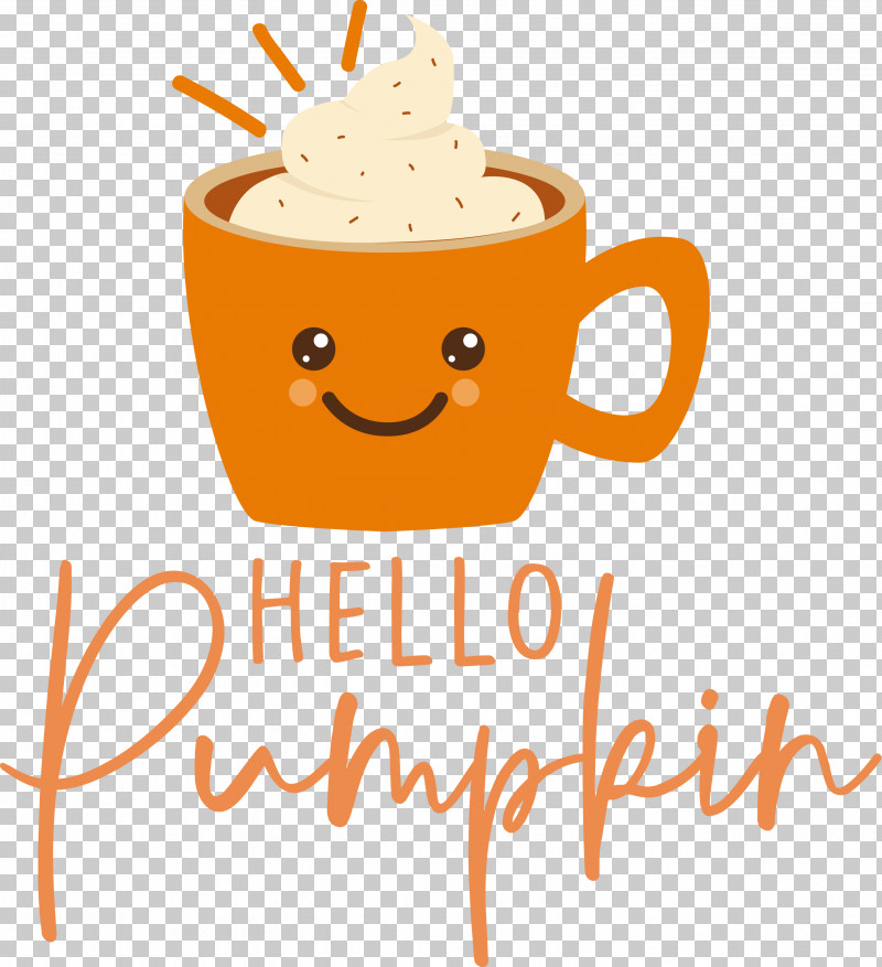HELLO PUMPKIN Autumn Harvest PNG, Clipart, Autumn, Cartoon, Coffee, Coffee Cup, Cup Free PNG Download