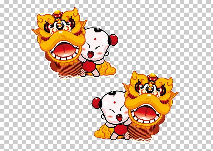 Lion Dance Dragon Dance Chinese New Year Cartoon Illustration PNG, Clipart, Animals, Cartoon, Children, Childrens Day, Children Vector Free PNG Download