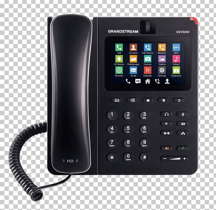 Grandstream Networks Grandstream GXV3240 VoIP Phone Telephone Grandstream GXV3275 PNG, Clipart, Android, Caller Id, Communication Device, Corded Phone, Electronic Device Free PNG Download