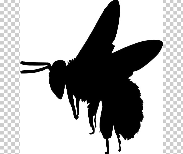 European Dark Bee Silhouette Bumblebee PNG, Clipart, Bee, Beehive, Bee Silhouette Cliparts, Black, Black And White Free PNG Download