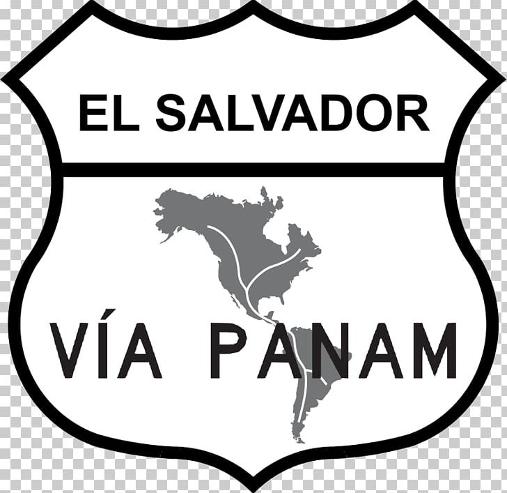 Pan-American Highway Panama City Road Traffic Sign Senyal PNG, Clipart, Artwork, Black, Black And White, Brand, Colombia Free PNG Download