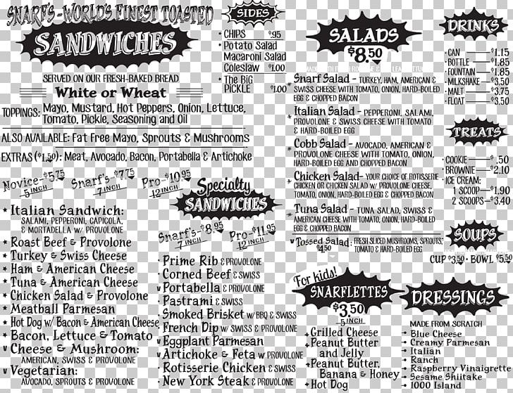 Snarf's Sandwiches Spire Menu Dr. Michael R. Line PNG, Clipart,  Free PNG Download