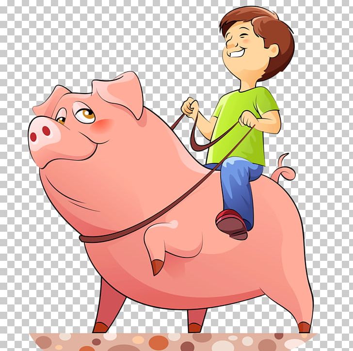 Domestic Pig Cartoon Illustration PNG, Clipart, Animals, Art, Boy, Child, Creative Free PNG Download