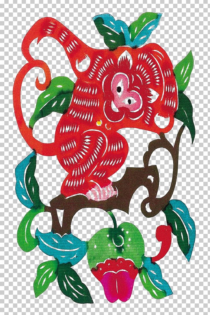 Monkey Chinese Zodiac Chinese Paper Cutting PNG, Clipart, Animals, Chinese Astrology, Chinese Paper Cutting, Chinese Style, Chinese Zodiac Free PNG Download