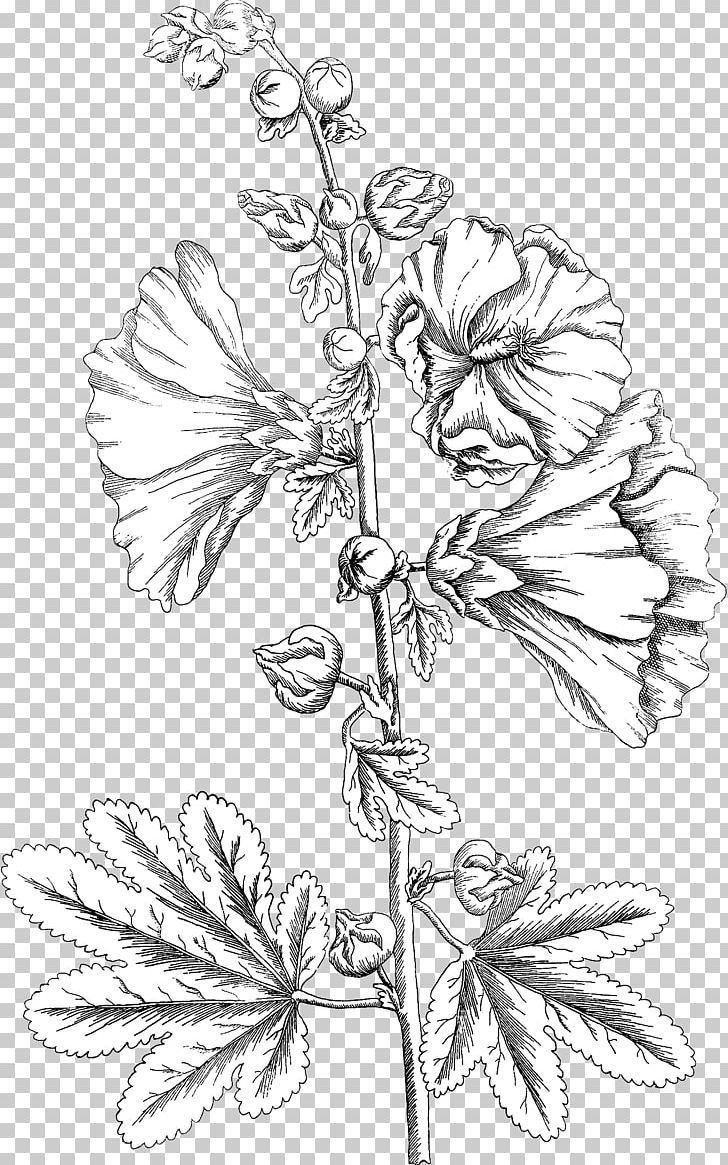 Floral Design Twig Leaf PNG, Clipart, Art, Artwork, Black And White, Branch, Drawing Free PNG Download