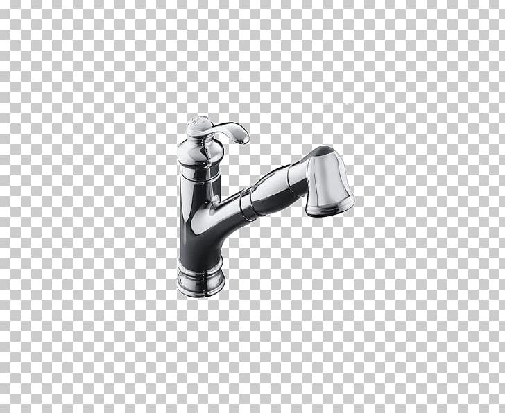 Tap Kitchen Kohler Co. Sink PNG, Clipart, Angle, Bathroom, Bathtub Accessory, Black And White, Brushed Metal Free PNG Download