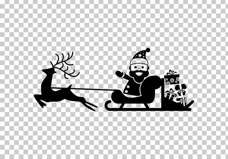 Santa Claus Sled Christmas Gift PNG, Clipart, Art, Black, Carnivoran, Cartoon, Chris Free PNG Download
