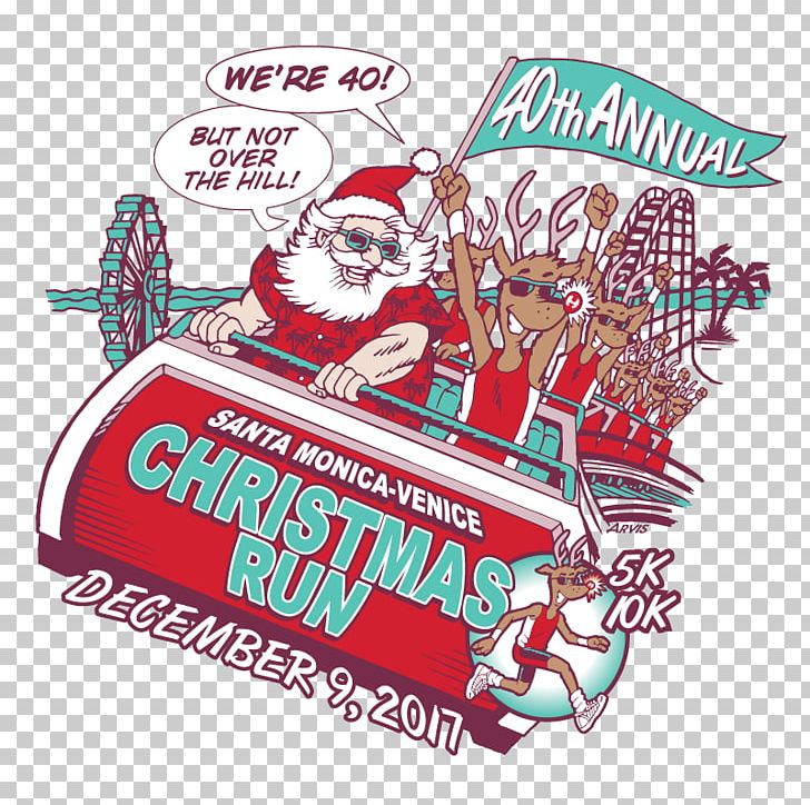 ChristmasRun The Venice Beach Boardwalk New Year Holiday PNG, Clipart, 5k Run, 10k Run, Brand, Christmas, Festival Free PNG Download
