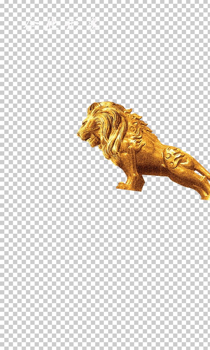 Golden Lion Sculpture PNG, Clipart, Animals, Carnivoran, Chinese Guardian Lions, Circus Lion, Computer Network Free PNG Download