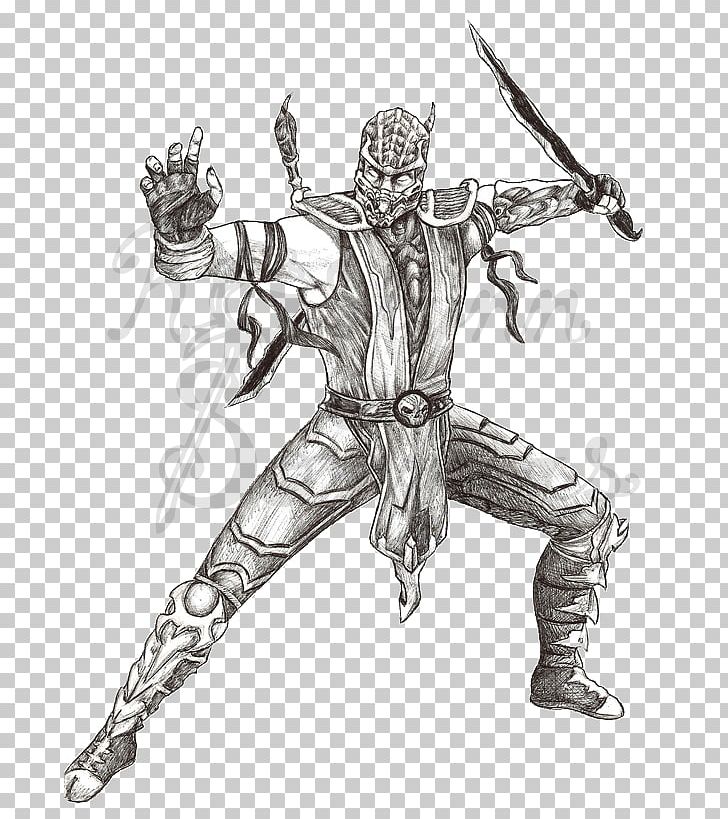 Mortal Kombat X Scorpion Sub-Zero Kitana PNG, Clipart, Arm, Armour, Art, Black And White, Coloring Book Free PNG Download