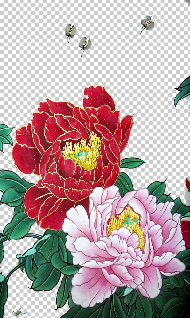 Moutan Peony Ink Wash Painting Chinese Painting PNG, Clipart, Annual Plant, Chinese Style, Dahlia, Flower, Flower Arranging Free PNG Download