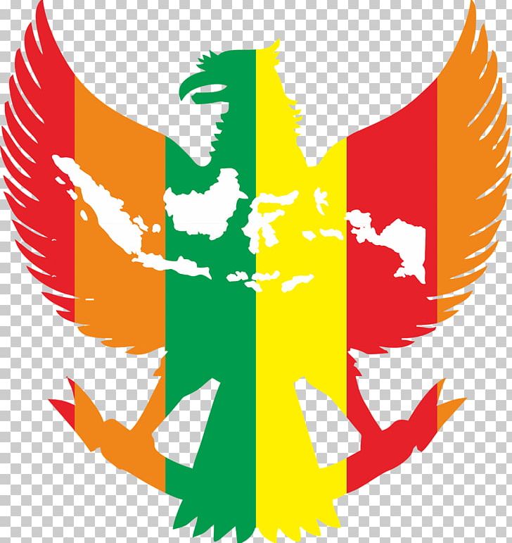 National Emblem Of Indonesia Pancasila Garuda Bhinneka Tunggal Ika PNG, Clipart, Area, Artwork, Fictional Character, Flag Of Indonesia, Garuda Free PNG Download
