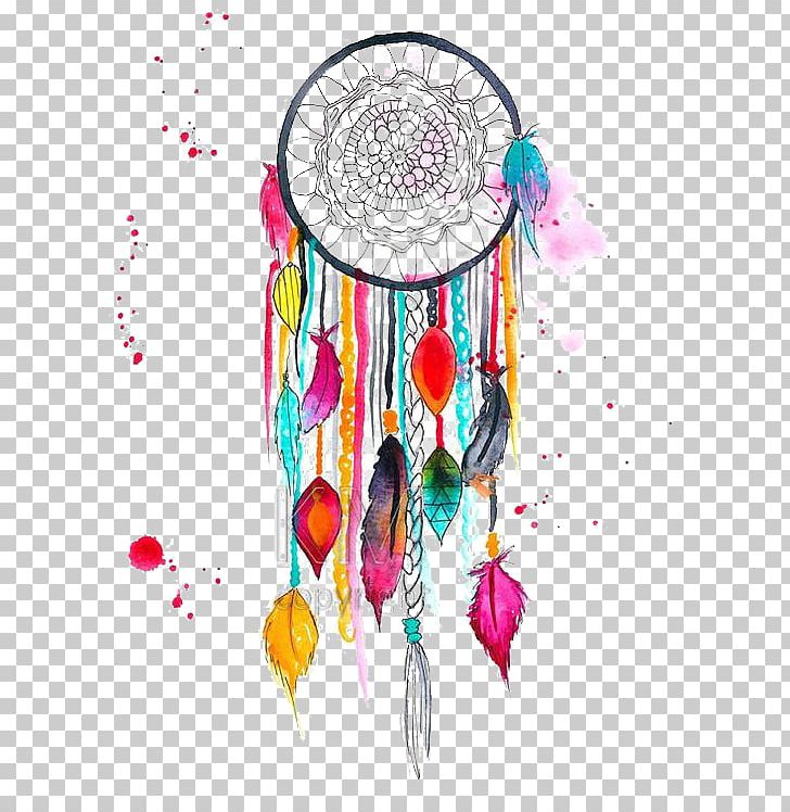 Dreamcatcher Art Watercolor Painting Drawing PNG, Clipart, Boho Dreamcatcher, Cartoon, Circle, Color, Dream Free PNG Download