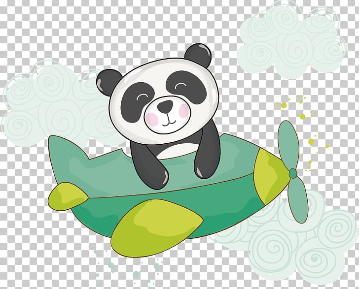 Giant Panda Bear Airplane PNG, Clipart, Aircraft, Animal, Art, Baby Shower, Carnivoran Free PNG Download