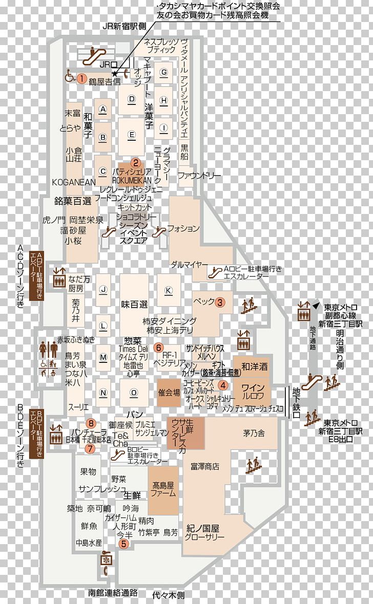 Takashimaya Shinjuku Kinokuniya Southern Theatre TAKASHIMAYA Futakotamagawa Map PNG, Clipart, Area, Diagram, Floor Plan, Line, Map Free PNG Download